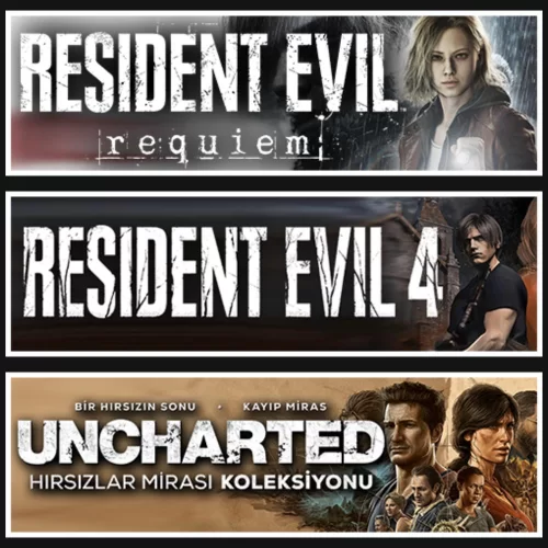  RE Requiem +Resident Evil 4 +Uncharted